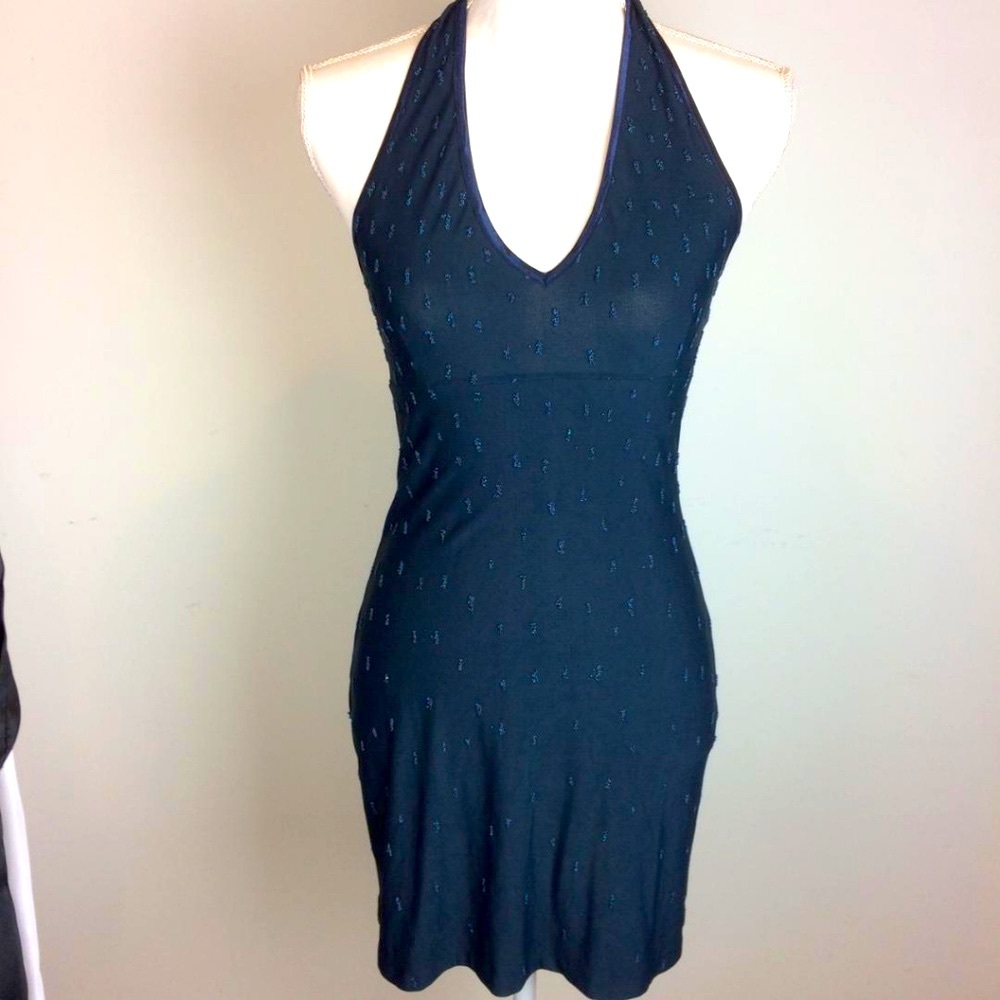 Alexia Admor Beaded Halter Mini Dress